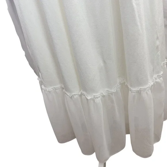 Grace Karin Maxi Sundress Spaghetti Strap White Smocked Pockets lined Size M - Picture 6 of 14